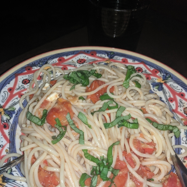 Roasted Cherry Tomato Sauce with Spaghetti