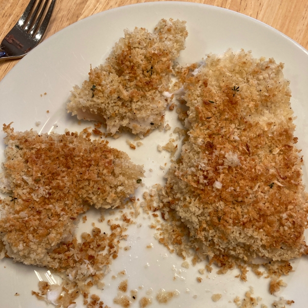 Baked Flounder with Panko and Parmesan