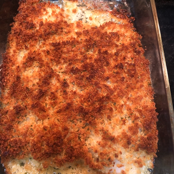 Baked Flounder with Panko and Parmesan