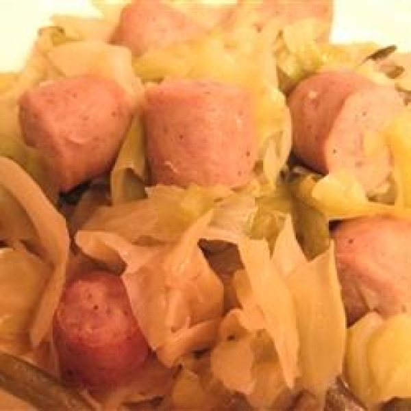 Oklahoma Comfort Food: Brats, Cabbage and Green Bean Casserole