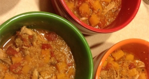 Chicken, Butternut Squash, and Quinoa Soup