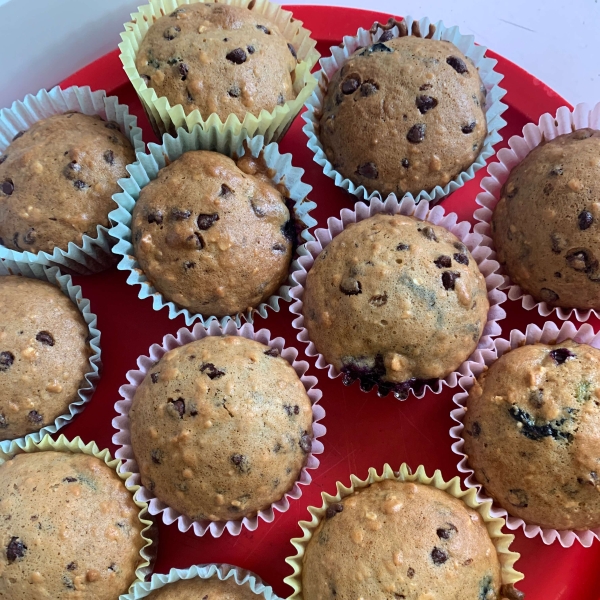 Chocolate Chip and Blueberry Muffins