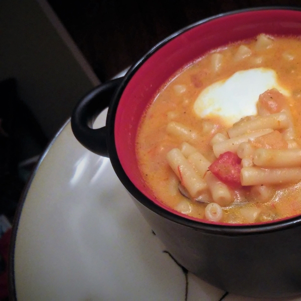 Spicy Mac and Cheese Soup