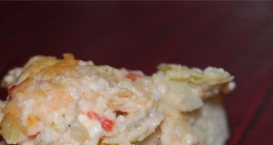Hot Feta, Artichoke and Roasted Red Pepper Dip