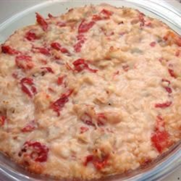 Hot Feta, Artichoke and Roasted Red Pepper Dip