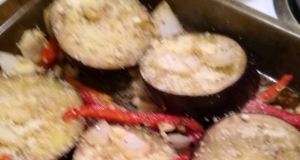 Eggplant and Red Pepper Bake