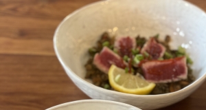 Tuna with Mediterranean Lentil Salad