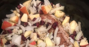 Slow Cooker Pork Loin Roast with Apple Cranberry Rice