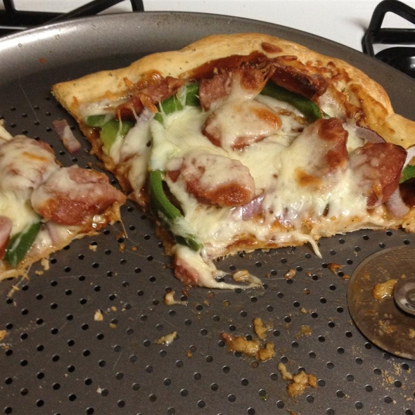 Barbecue Smoked Sausage Pizza