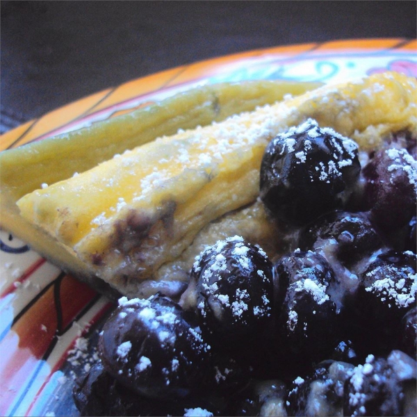 Microwave Blueberry Dutch Baby