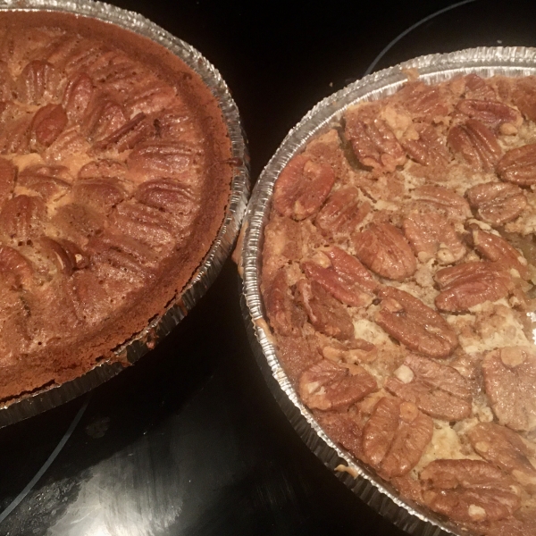 2-Layer Rum Pecan Pie with Cheesecake