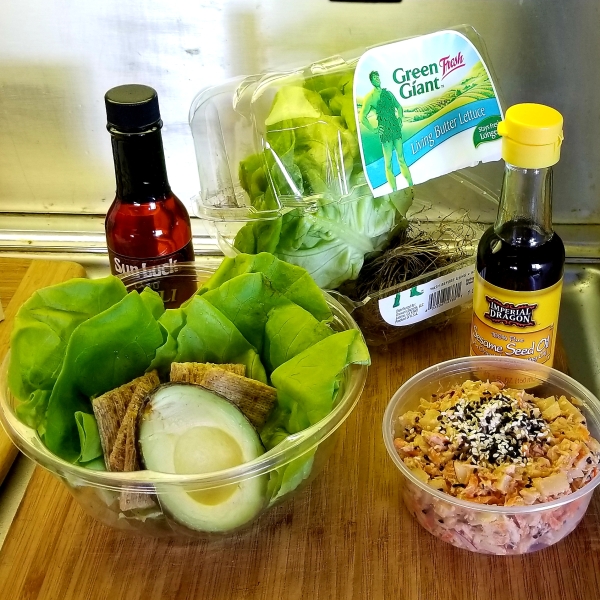 No-Cook Chicken Lettuce Wraps