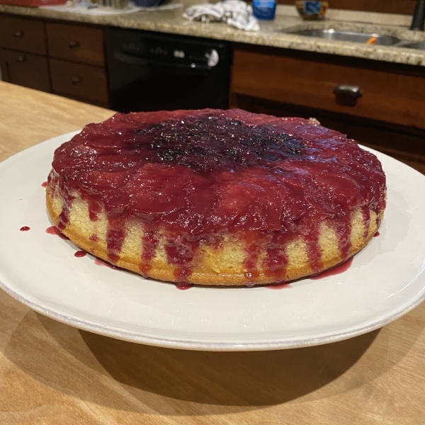 Plum Blueberry Upside Down Cake