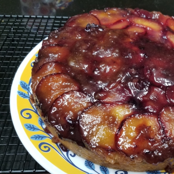 Plum Blueberry Upside Down Cake