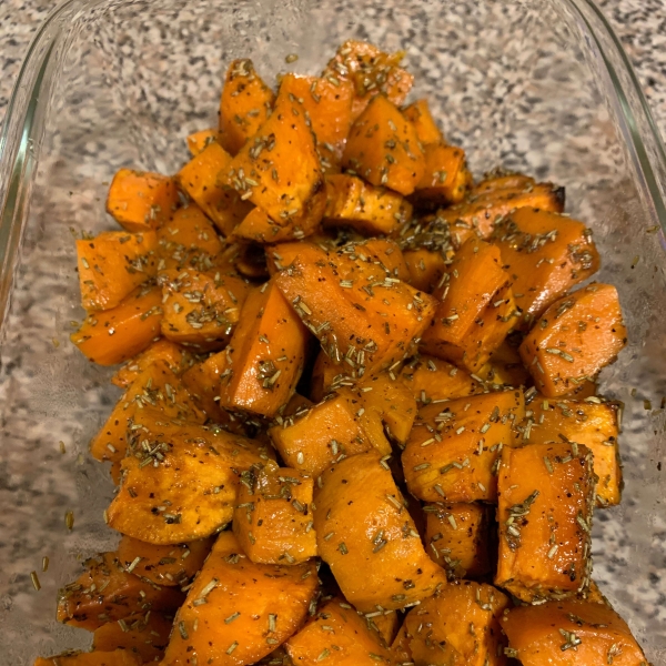 Honey and Rosemary Sweet Potatoes