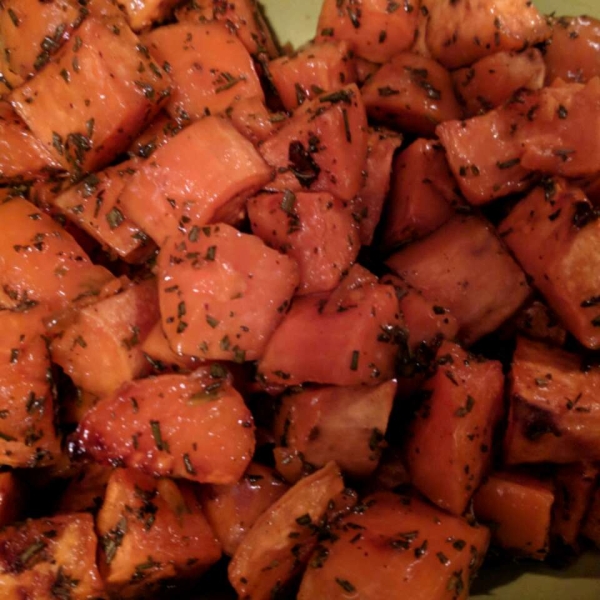 Honey and Rosemary Sweet Potatoes