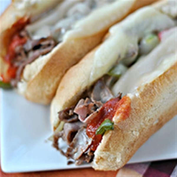 Saucy Cheese Steak Hoagies