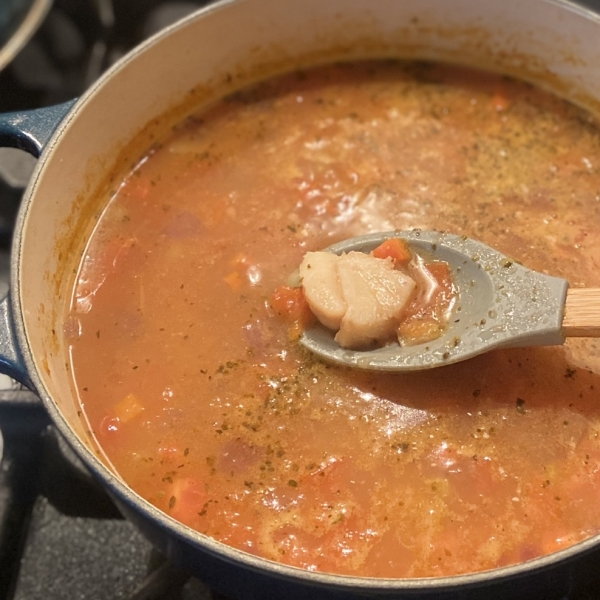 Pam's Poached Fish Soup