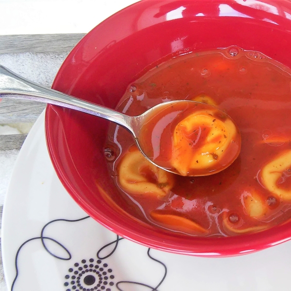 Minute Tomato Soup with Tortellini