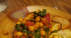 Braised Chickpeas in Coconut Milk with Sweet Potatoes