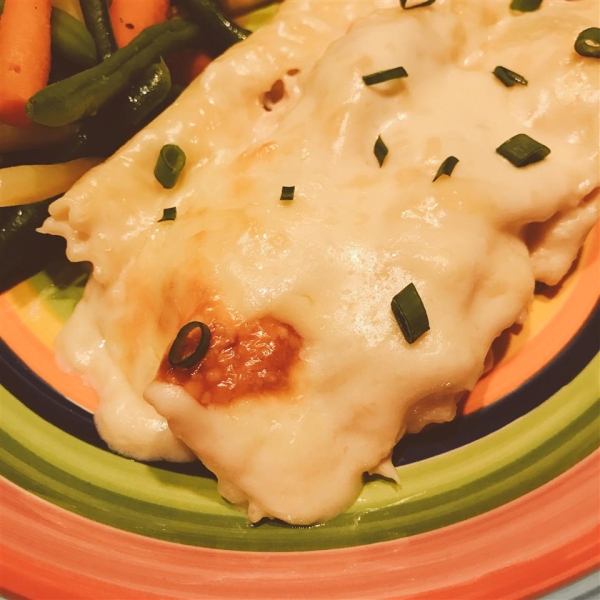 Chicken Alfredo Stuffed Manicotti