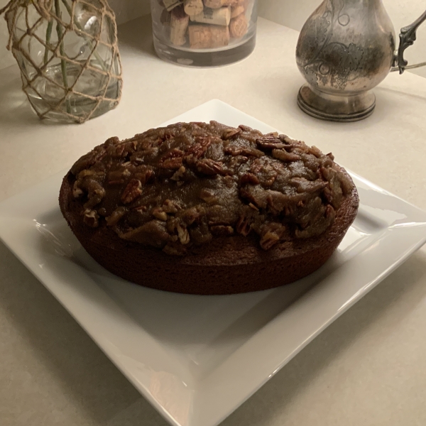 Cantaloupe Bread with Praline Glaze