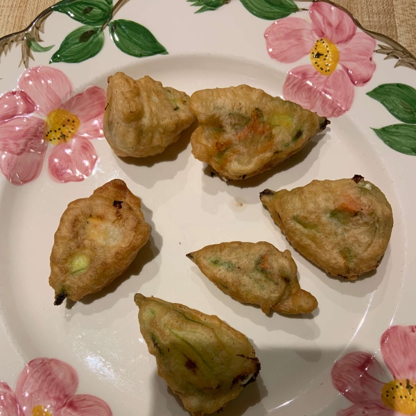 Fried Stuffed Squash Blossoms