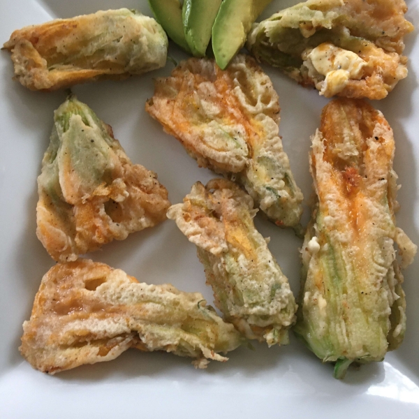 Fried Stuffed Squash Blossoms