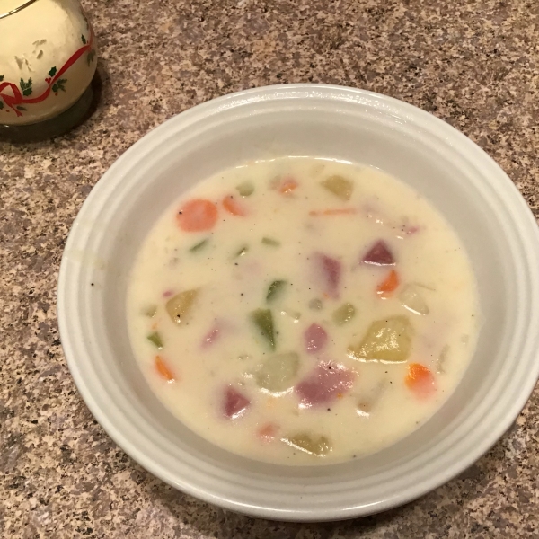 Ham, Potato, and Cheese Soup