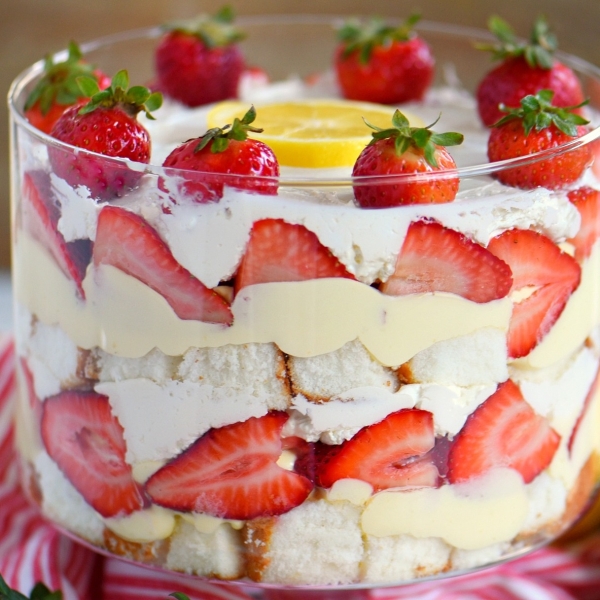 Lemon Strawberry Trifle