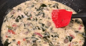 Chicken and Kale in Parmesan Cream Sauce