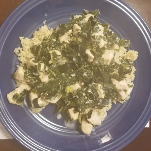 Chicken and Kale in Parmesan Cream Sauce