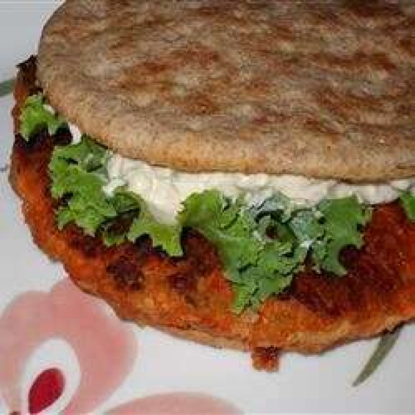 Buffalo Chicken Burgers with Blue Cheese Dressing