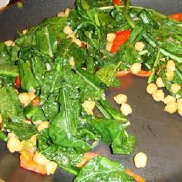 Sauteed Collard Greens and Garbanzo Beans