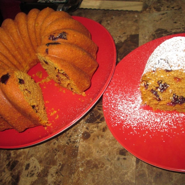 Titi's Cranberry Walnut Pumpkin Bread Cake