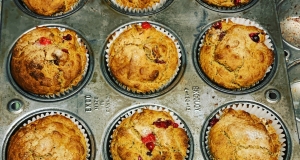 Lemon Cranberry Whole Wheat Muffins