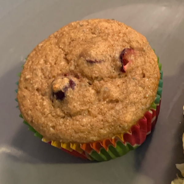 Lemon Cranberry Whole Wheat Muffins