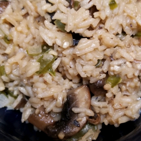 Fresh Mushroom Rice Pilaf