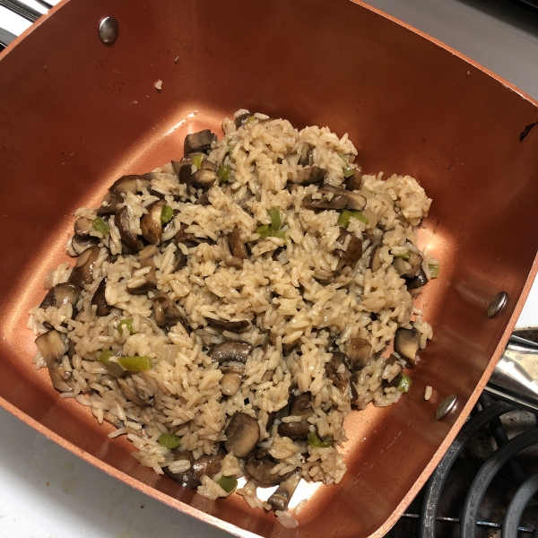 Fresh Mushroom Rice Pilaf