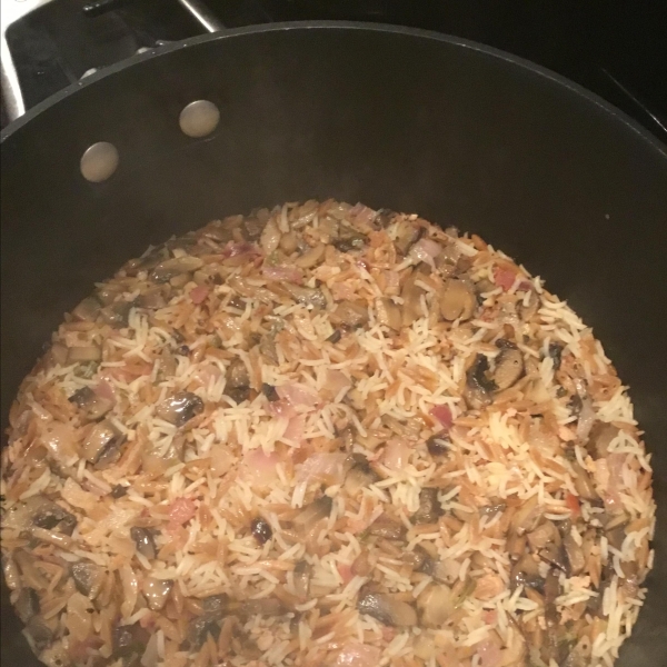 Fresh Mushroom Rice Pilaf