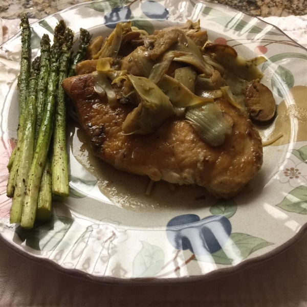 Chicken With Portobello Mushrooms and Artichokes