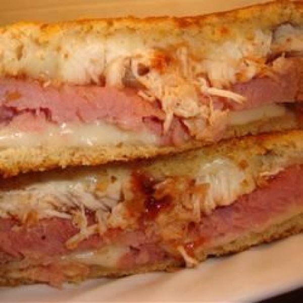 Chicken Cordon Bleu-ish Grilled Sandwich