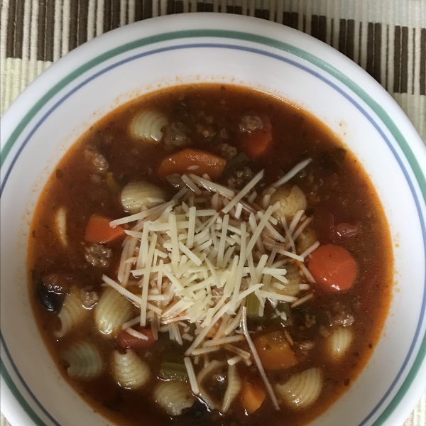 Pressure Cooker Minestrone Soup With Beef