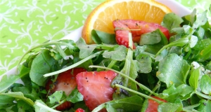Summer Greens and Strawberries with Poppy Seed Dressing