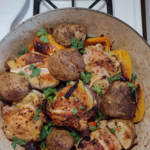 Chicken, Sausage, Peppers, and Potatoes