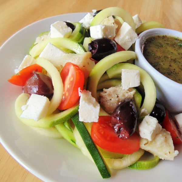 Mediterranean Zucchini 'Pasta' Salad