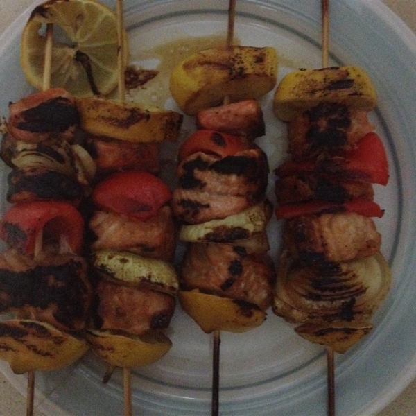 Grilled Salmon Skewers