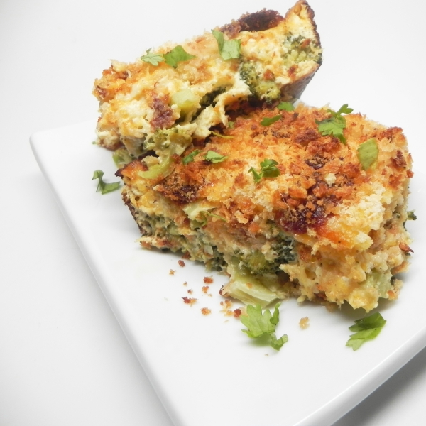 Three-Cheese Broccoli Gratin