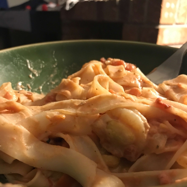 Spicy Peanut Shrimp Rice Noodles