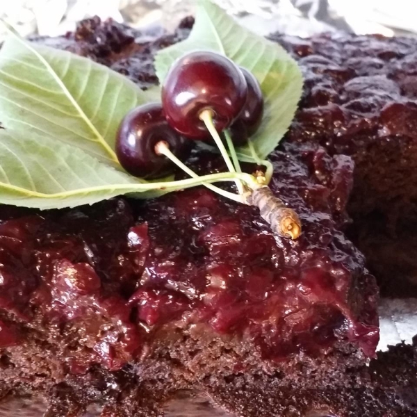 Chocolate Cherry Upside Down Cake